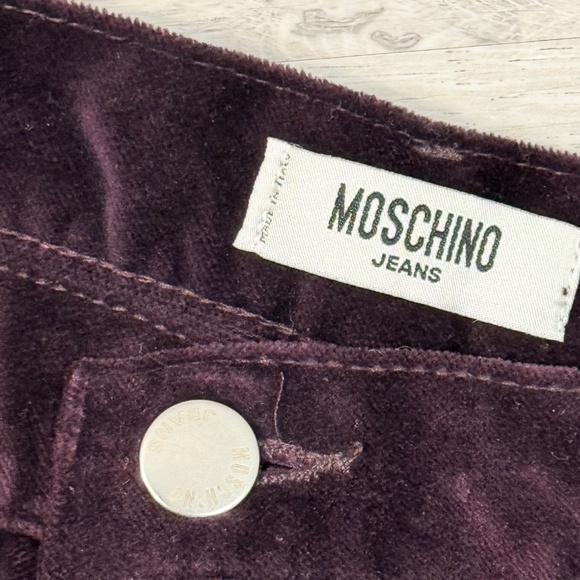 Vintage MOSCHINO Men’s Purple Velvet Jeans Size 34 - Picture 2 of 13